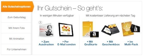 Amazon Geschenkgutschein