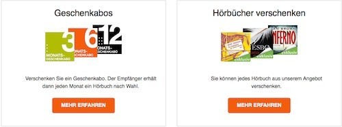 Audible Geschenk Gutschein