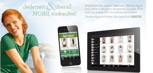 Mobile App bei Hessnatur