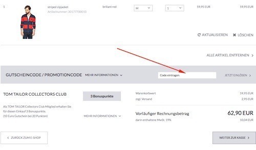 Tom Tailor Gutscheincode